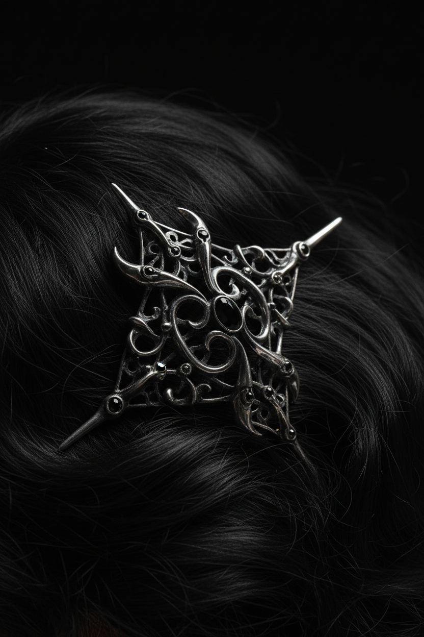 Hair pin in hair