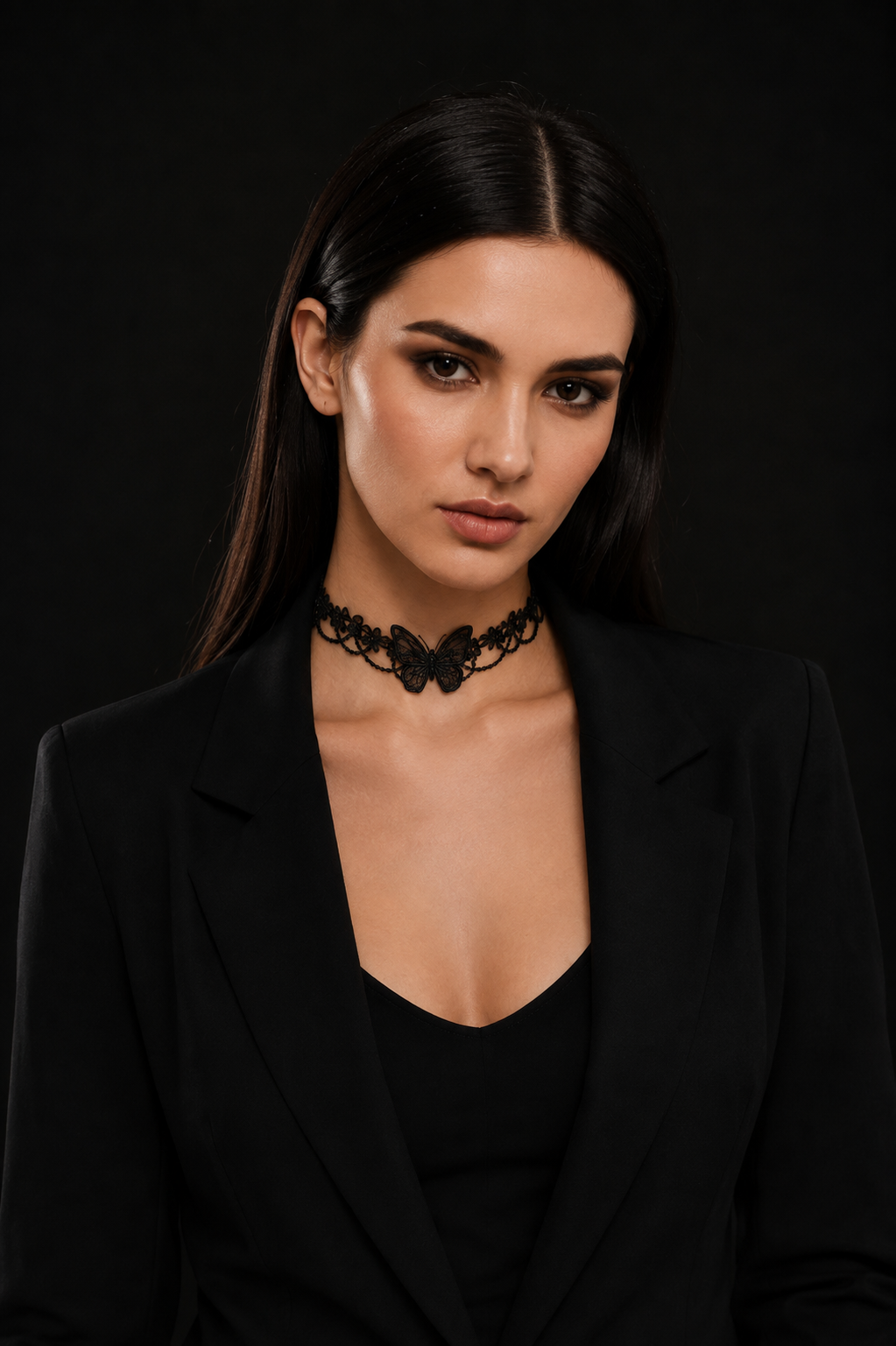 Noir Butterfly Choker