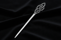 Celtic Knot Hair Pin – Antique Silver – Black Velvet