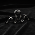 Gunmetal serpent claw clip on black velvet