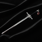 Iron Oath Hair Pin – Silver Black, Black Velvet