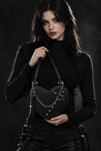 Model holding slightly larger bag