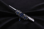 Sapphire Bloom Barrette – v2
