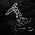 Silver Fringe Hair Clip on Black Velvet