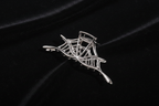 Spider Web Claw Clip – Silver – Black Velvet