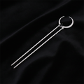 Twilight Crescent Hair Pin – Black Velvet