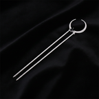 Twilight Crescent Hair Pin – Black Velvet