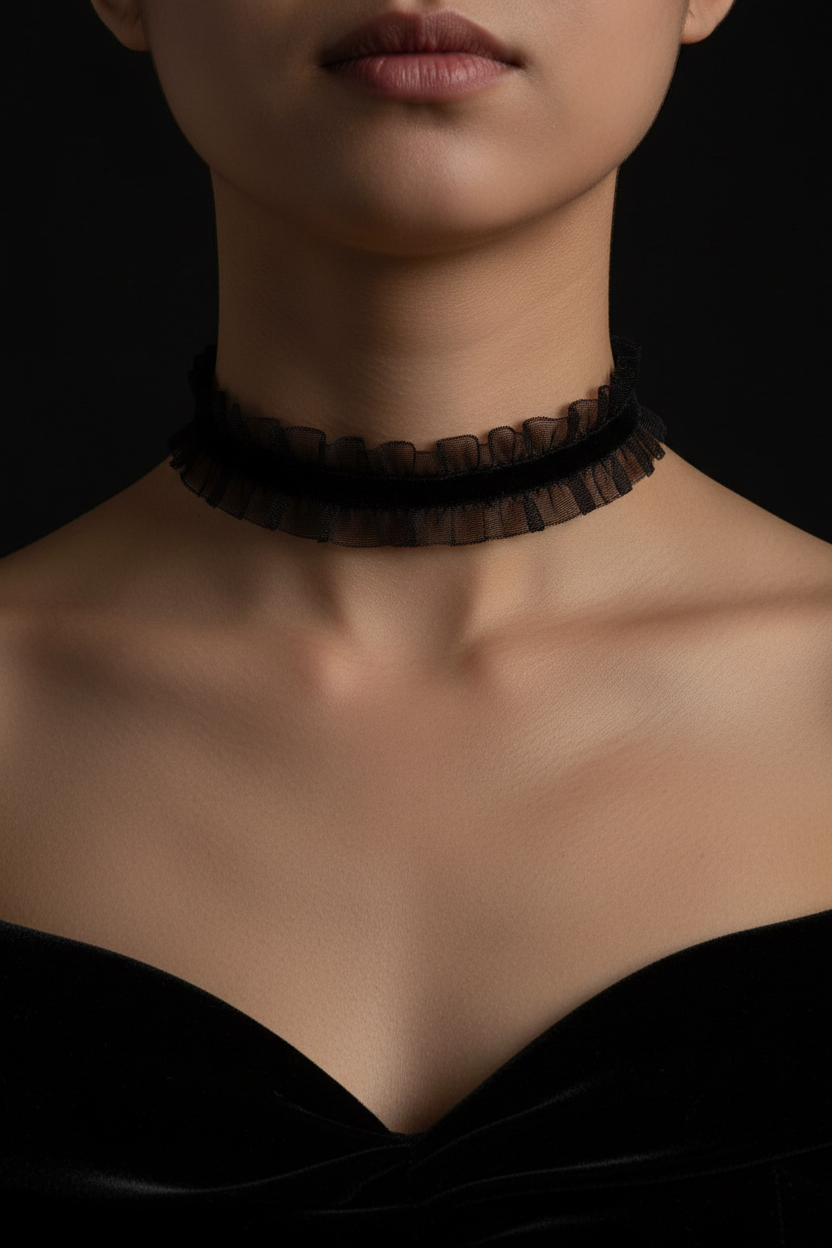 Velvet choker dark aesthetic