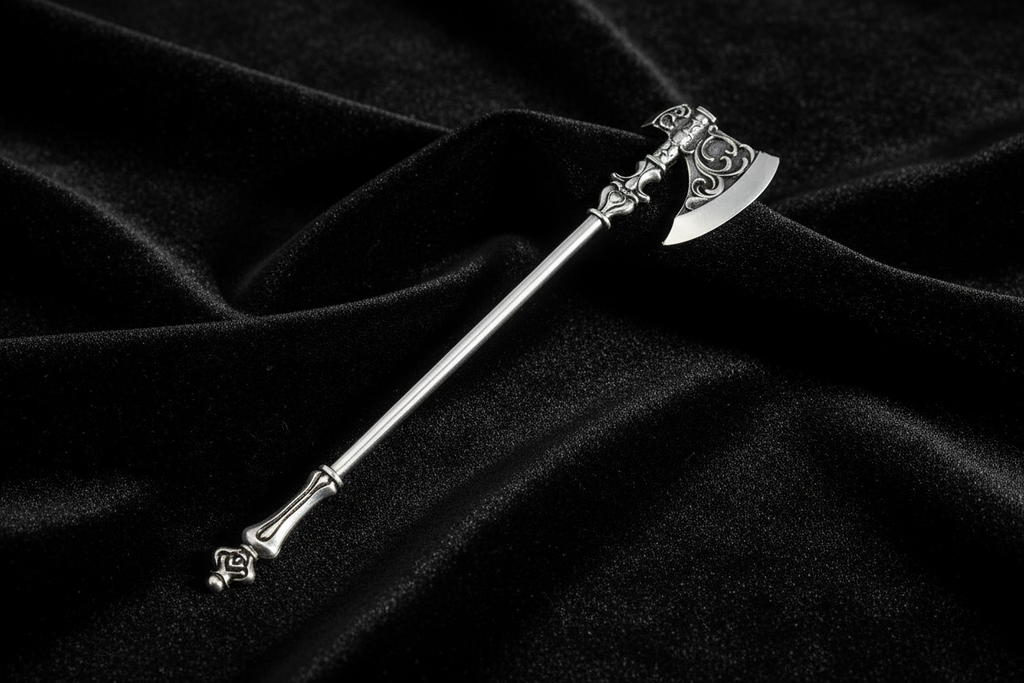 Viking Axe Hair Pin – Black Velvet v2
