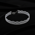 White Lace Choker - Fixed Chain